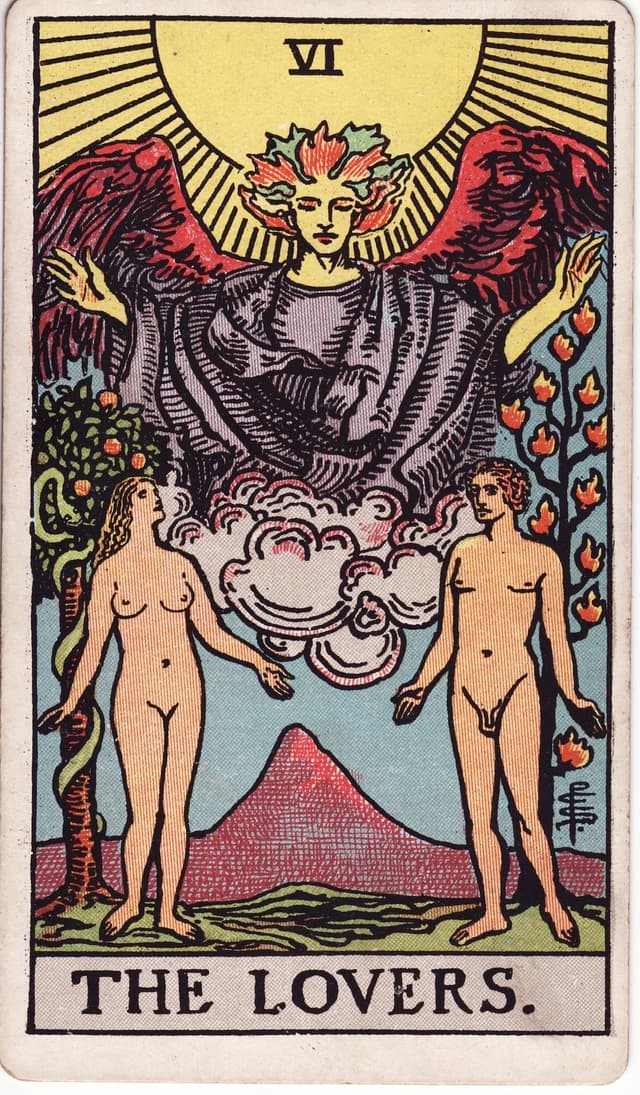 The Lovers, Pamela Colman Smith, for A. E. Waite