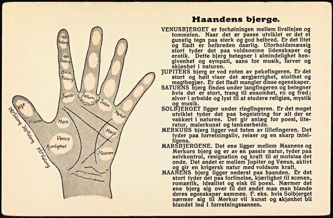 The Planetary Mounts of the Hand, Engraver unknown