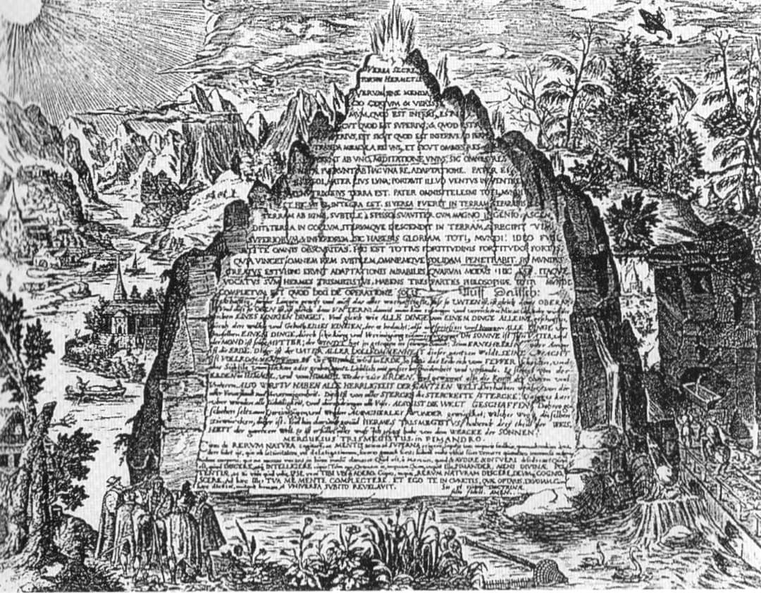 The Emerald Tablet, Engraved by Matthäus Merian
