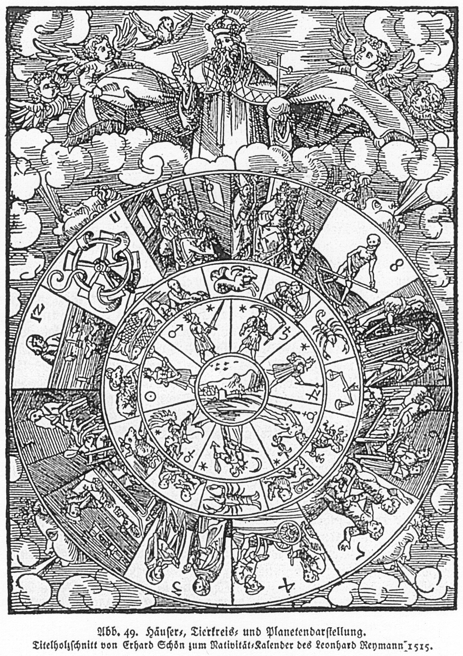 The Figure of a Nativity — from a book of astrology, Engraver unknown, c. 1647