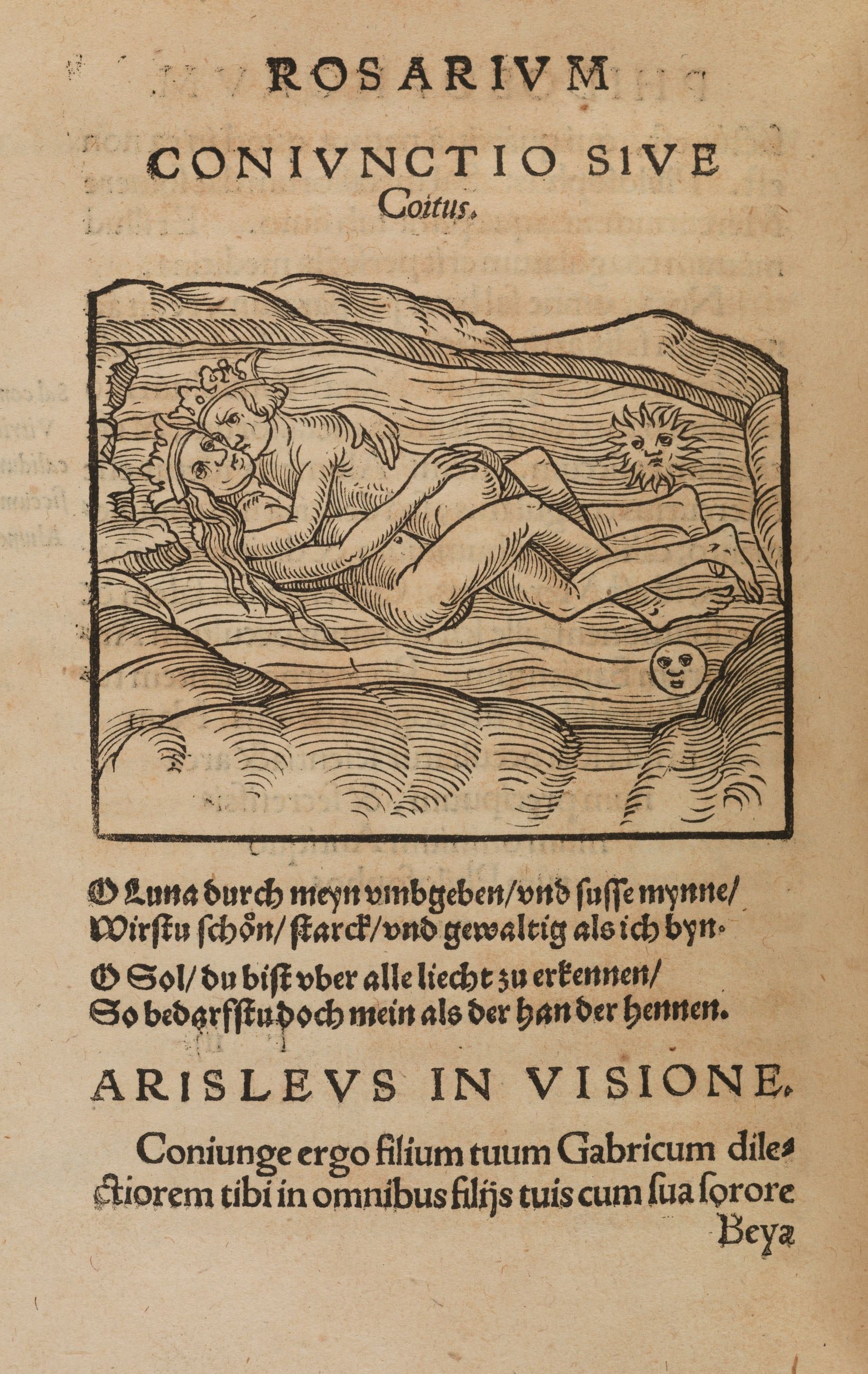 The Conjunction — from the Rosarium Philosophorum, After the 1550 woodcuts, 1550