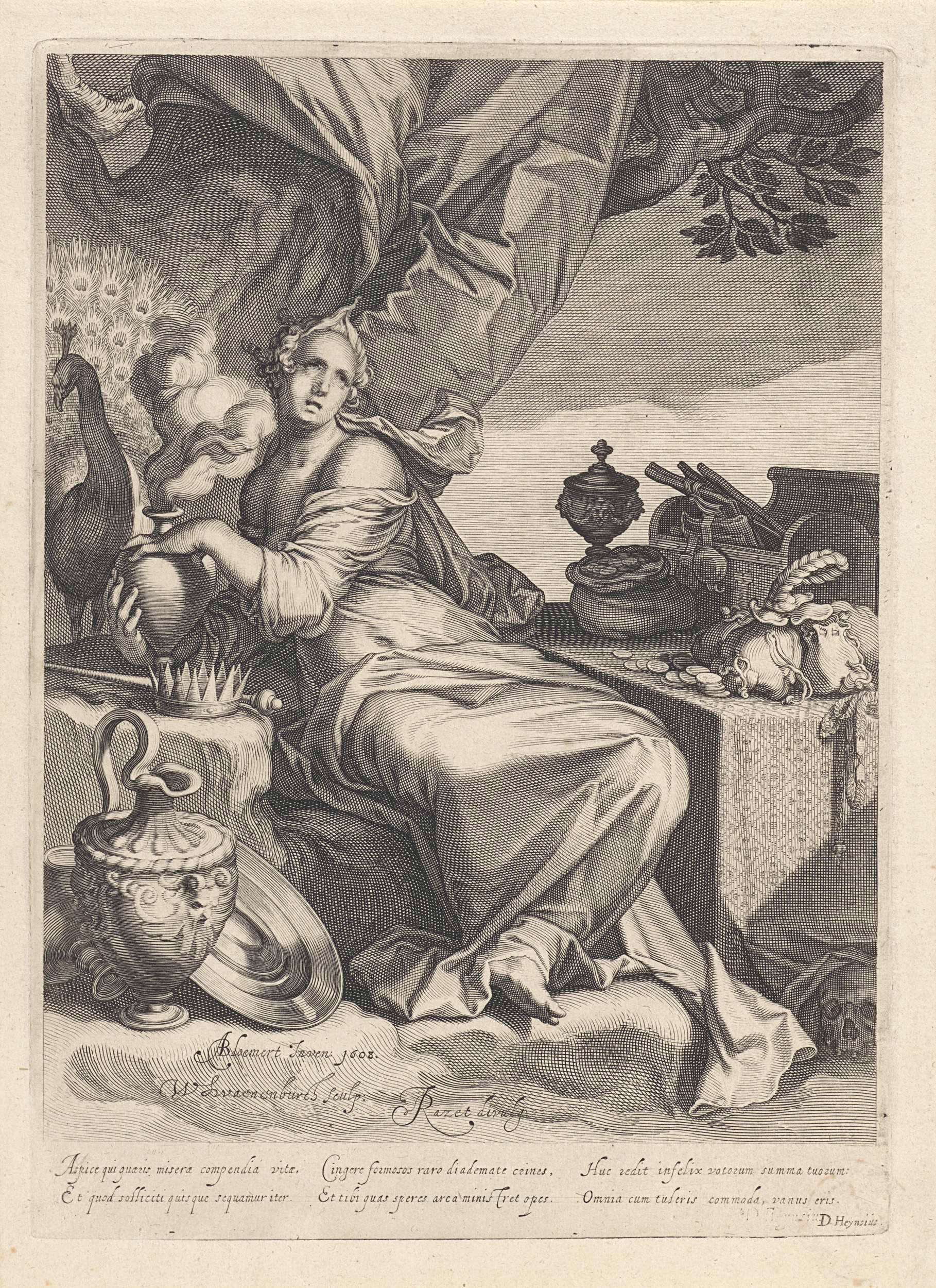 The Vanitas — from a vanitas emblem, Engraver unknown, c. 1650